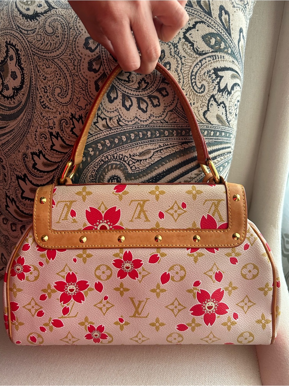 Authentic Louis Vuitton Monogram Takashi Murakami Cherry Blossom Sac - Picture 5 of 15